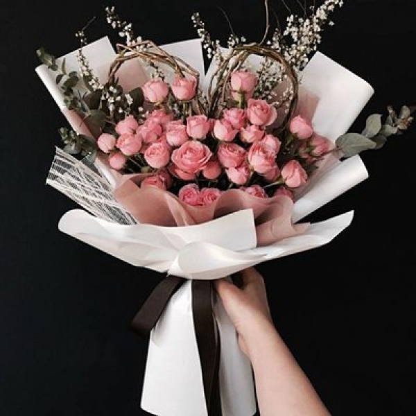 50 adet pembe gül buket